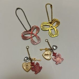 Y2K Lot of 4 Dangle Keychains: TNA Aritzia & Charm Me